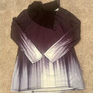 Elegant Gradient Long Sleeve Top